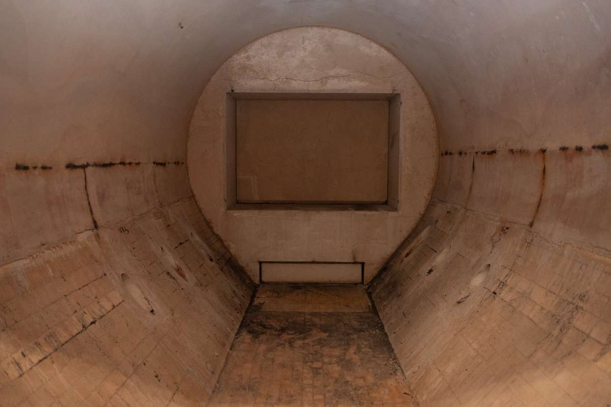 Interior of the VDL incinerator's burning chamber