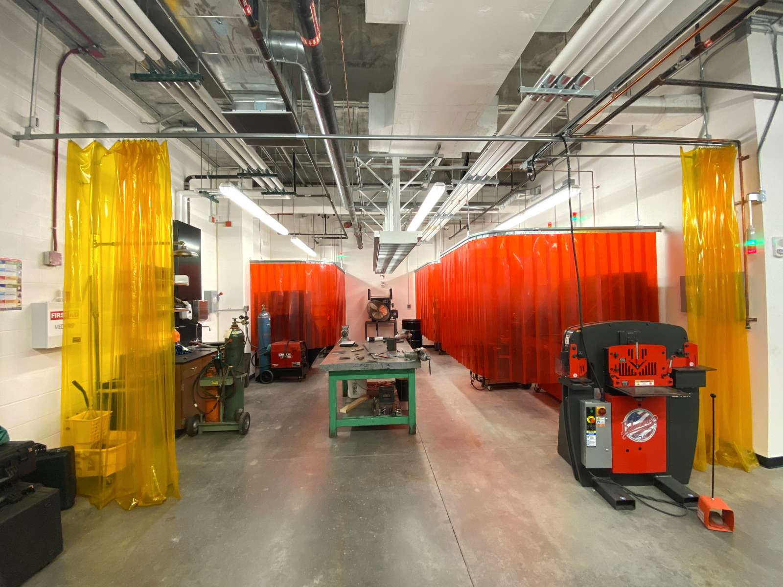 Photo of a hot work area on campus